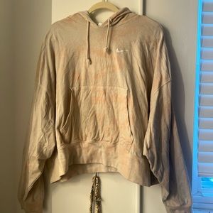 Pink and white Nike hoodie